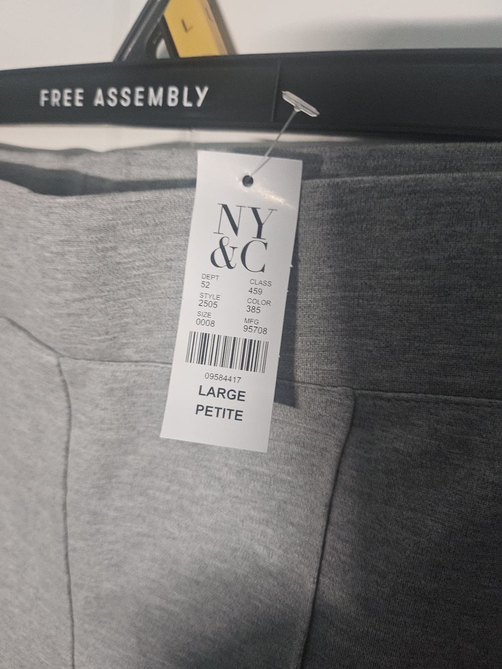 New York & Company Gray Women's Ponte Pants - Large Petite